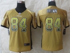 Youth 2014 New Nike Pittsburgh Steelers 84 Brown Drift Fashion Gold Elite Jerseys