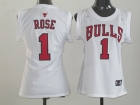 Women Jersey Bulls Rose 1# white