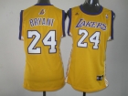 Women Jersey Lakers bryant 24# yellow