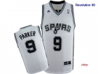 NBA jersey Spurs 9#Parker white