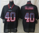 2014 New Nike Arizona Cardicals 40 Tillman USA Flag Fashion Black Elite Jerseys